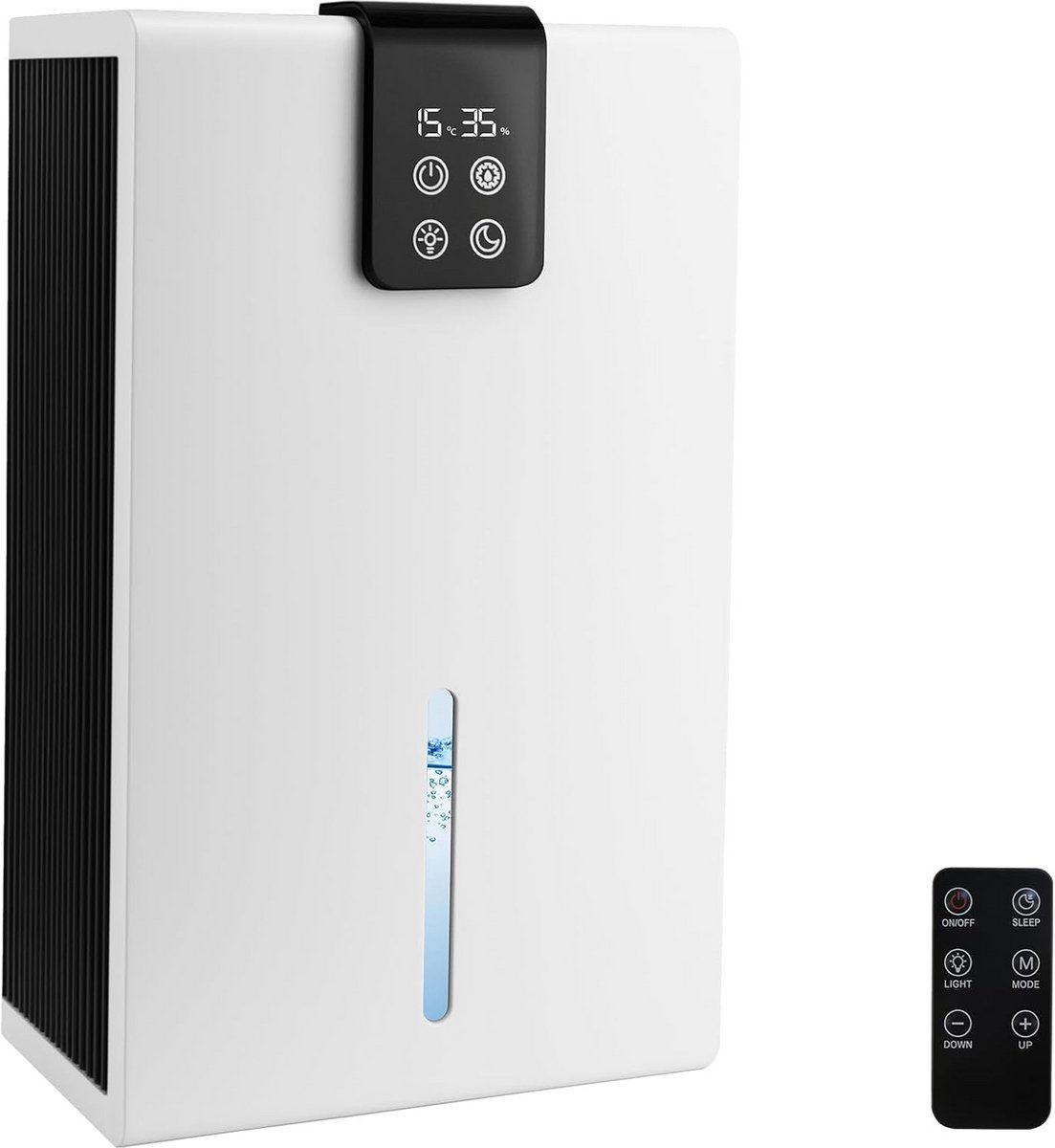 Stille Elektrische Luchtontvochtiger met 2,2L Tank en Timer voor Huis en Slaapkamer