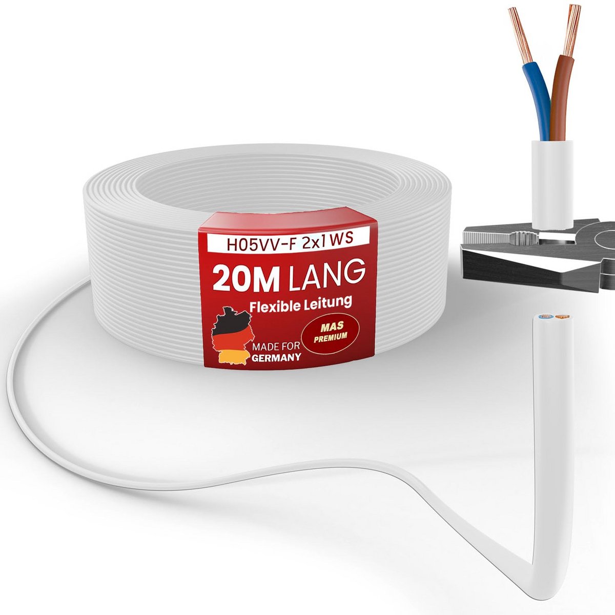 Flexibele Kunststof Buisleiding H05VV-F voor Diverse Installaties 5 tot 100m