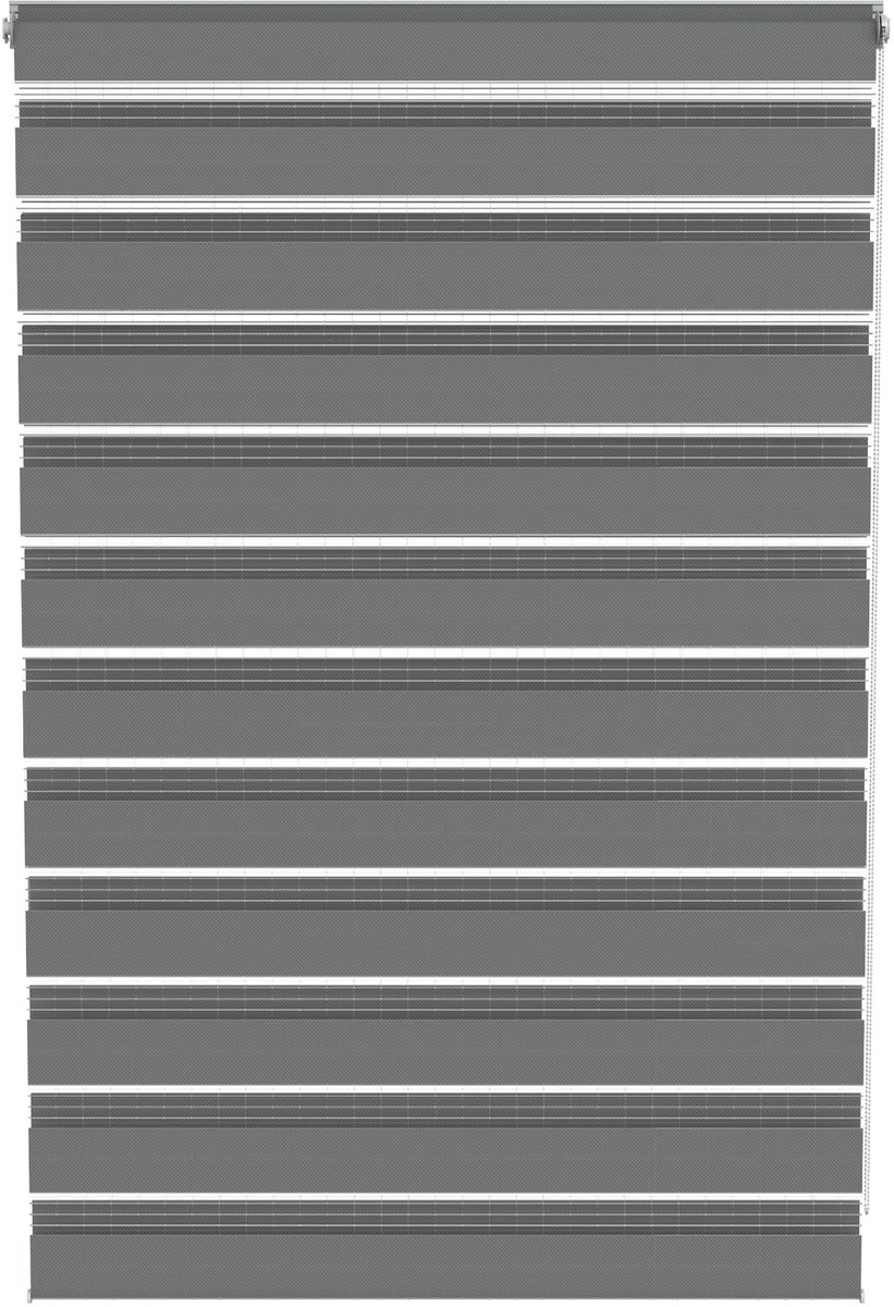 ACXIN Zebra Rollo Klemmfix - Zonder Boren - Lichtdoorlatend en Verduisterend - 100x150cm Grijs