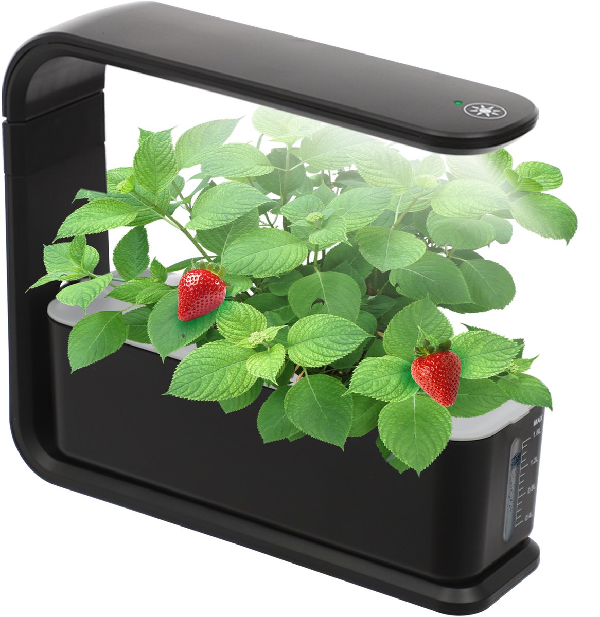 Hydrocultuur Plantenbak met Groeilamp Zwart Hydrocultuur Kweek Systeem Toren voor Thuis Keuken Vensterbank Kruiden Groenten Fruit