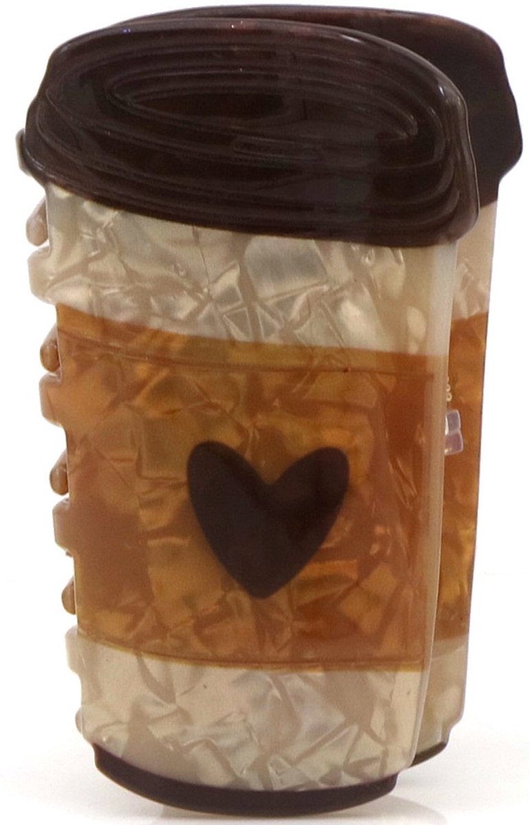 Haarklem - koffie - 8 cm