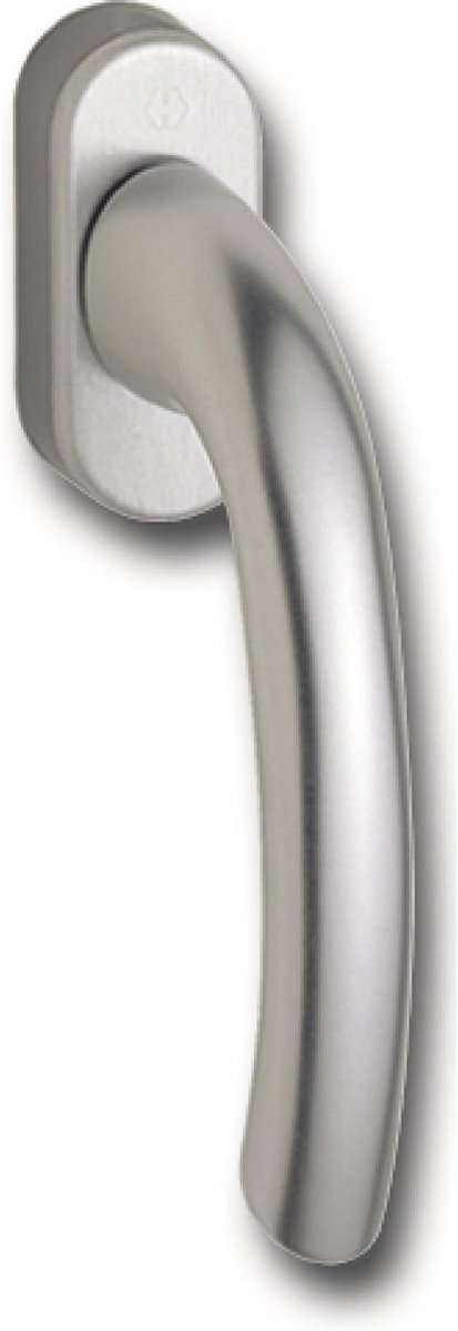Raamgreep met rastering vierkant 7 x 32 mm - zilver geanodiseerd