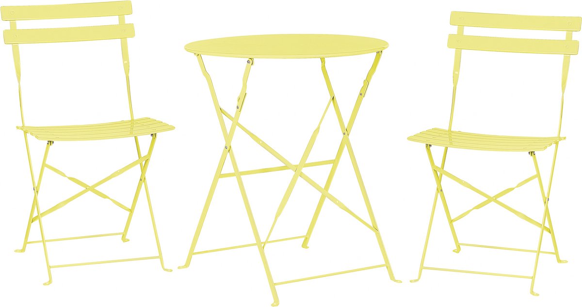 Bol.com FIORI - Bistroset voor 2 - Limegroen - Staal aanbieding