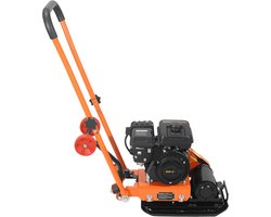 VEVOR Benzine Trilplaatverdichter, 2 Pk (79 Cc) Motor, 5250 Tpm, 8 Kn Verdichtingsdruk, 410x315 mm Plaat, Handbediende Trilplaat voor Bestrating, Asfalt en Funderingen