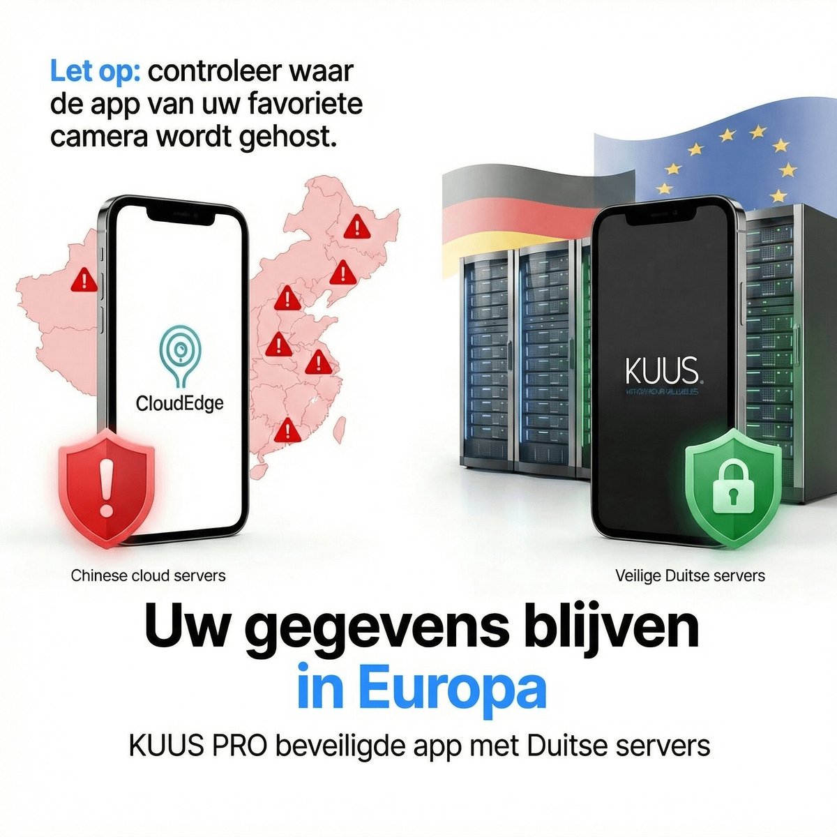 KUUS® BC1 2K Wifi Camera met Nachtzicht en Bewegingsdetectie - afbeelding 2