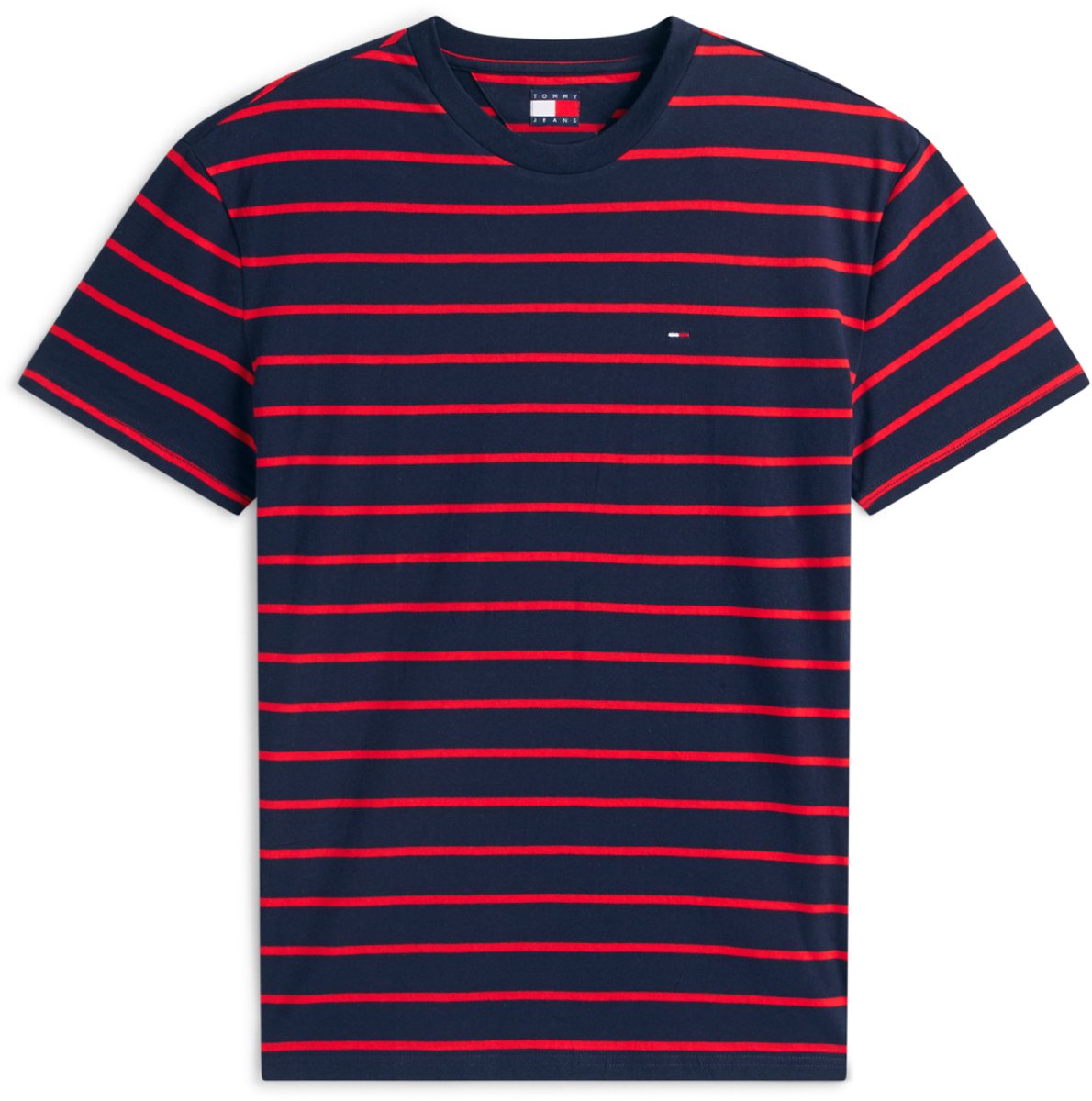 Tommy Jeans T-shirt Tjm Reg Stripe Ss Tee Ext Dm0dm22544dddd C1g Dark Night Stripe Mannen Blauw