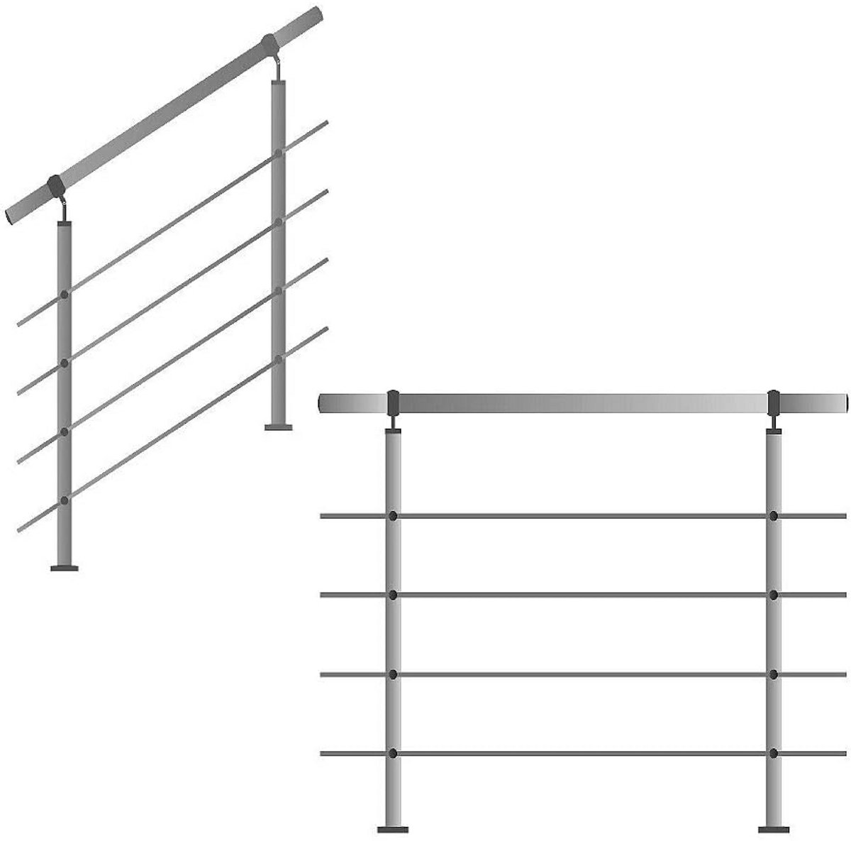 RVS Trapleuning Balustrade voor Trap en Balkon - Universeel Montage en Maatwerk