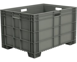 Povag Euronorm stapelbak - Kunststof palletbox - 80x60x50 cm - Grijs
