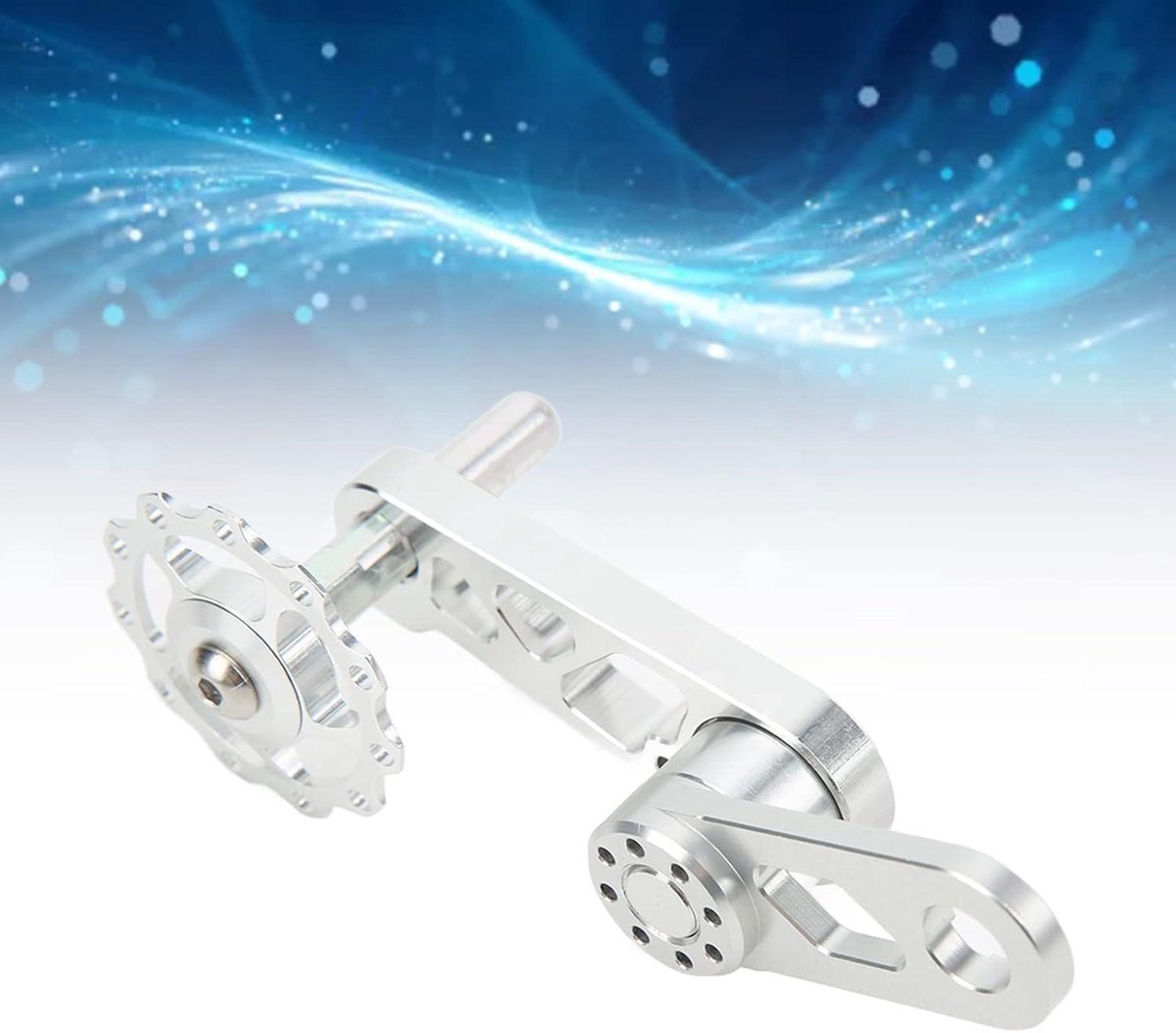 Allecto Fietskettingspanner Single Speed Aluminium Vouwfiets Kettingstabilisator Geschikt voor Fiets Zilver