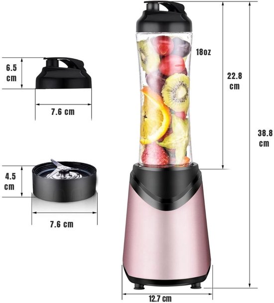 SCH® Mini blender - Blender - Roze - ‎31cm x 14cm x 24cm van Merkloos — afbeelding 2