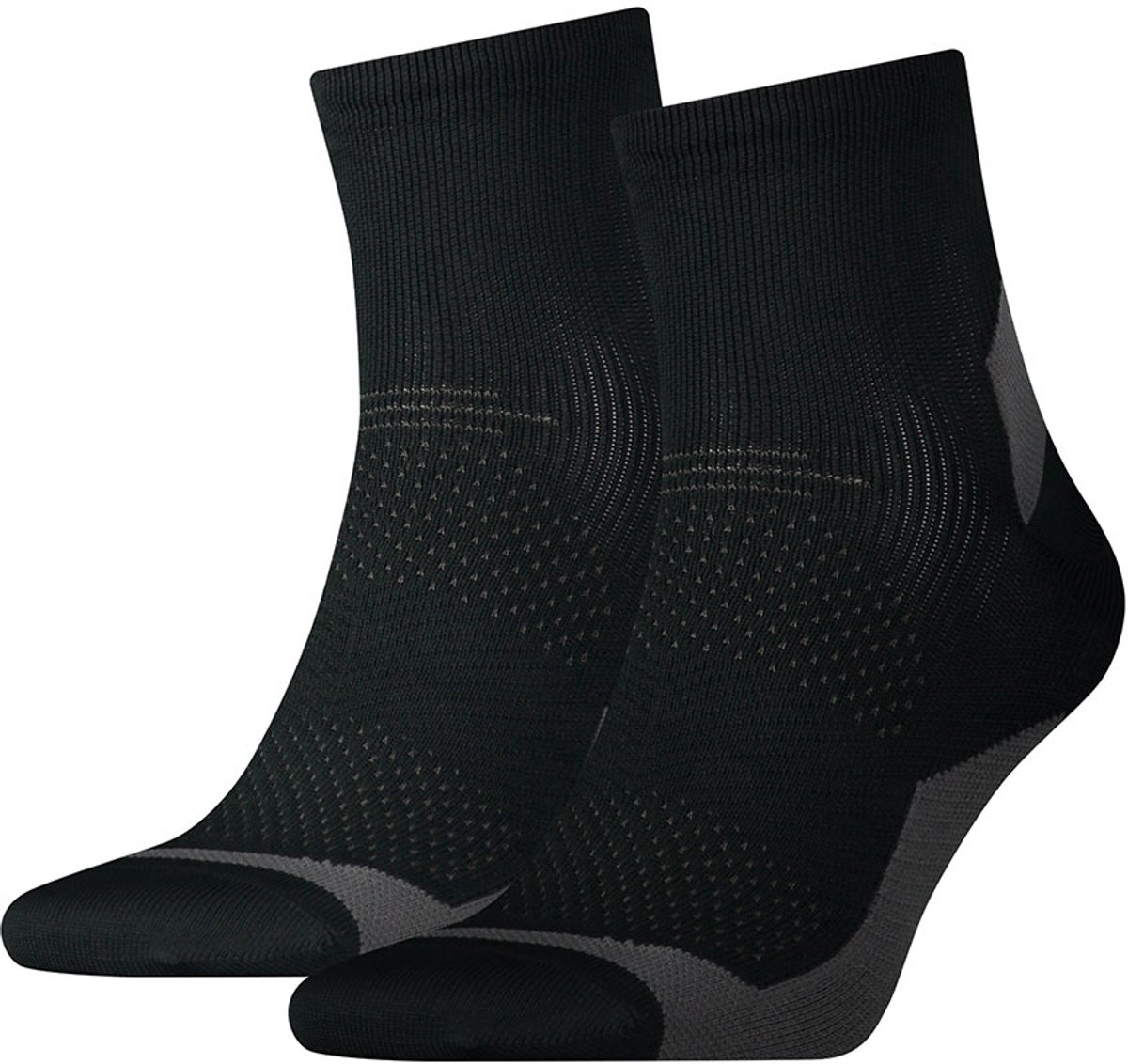 Puma 4-Pack Halfhoge Quartersokken Verkoelend Laag Heren Dames – 171011001 Zwart