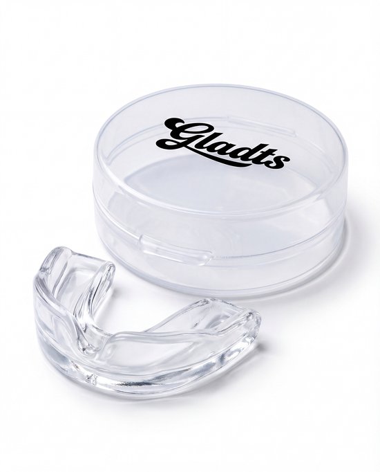 Gladts Mouthguard couleur transparent et boîte de rangement taille senior arts martiaux-boxe-kickboxing-hockey-rugby et tous les autres sports