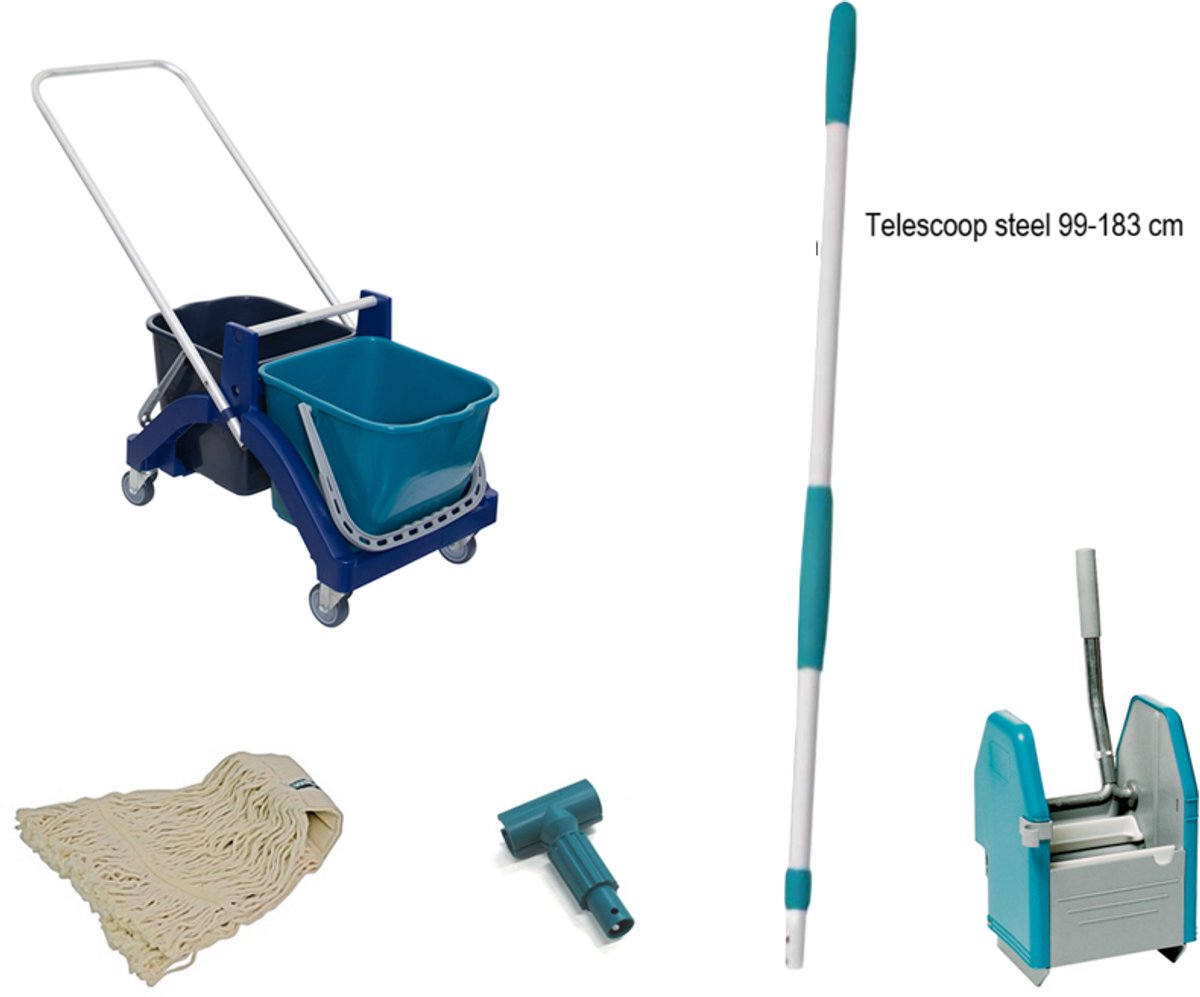 Wetrok Socar K30 professionele mopwagen 2x15L schoonmaakkar vloermopsysteem compleet