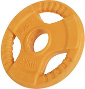 Gorilla Sports Gewichtsschijf - Halterschijf - 2,5 kg - Gripper Gietijzer (rubber coating) - 50 mm
