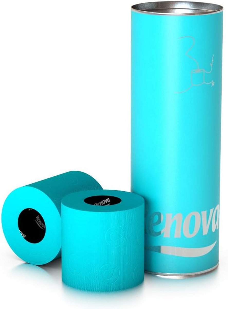 Premium gekleurd toiletpapier - 3 rollen in geschenkdoos