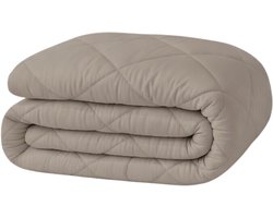 Y-NOT Dreambed Original Light Taupe/Grey 200x220 - Dekbed Zonder Overtrek - Wasbaar Dekbed - Hoesloos dekbed - Dekbed met vaste overtrek - 30 dagen proefslapen