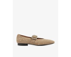 VIA VAI Lou Nina Ballerina Dames - Suède - Beige - Maat 41
