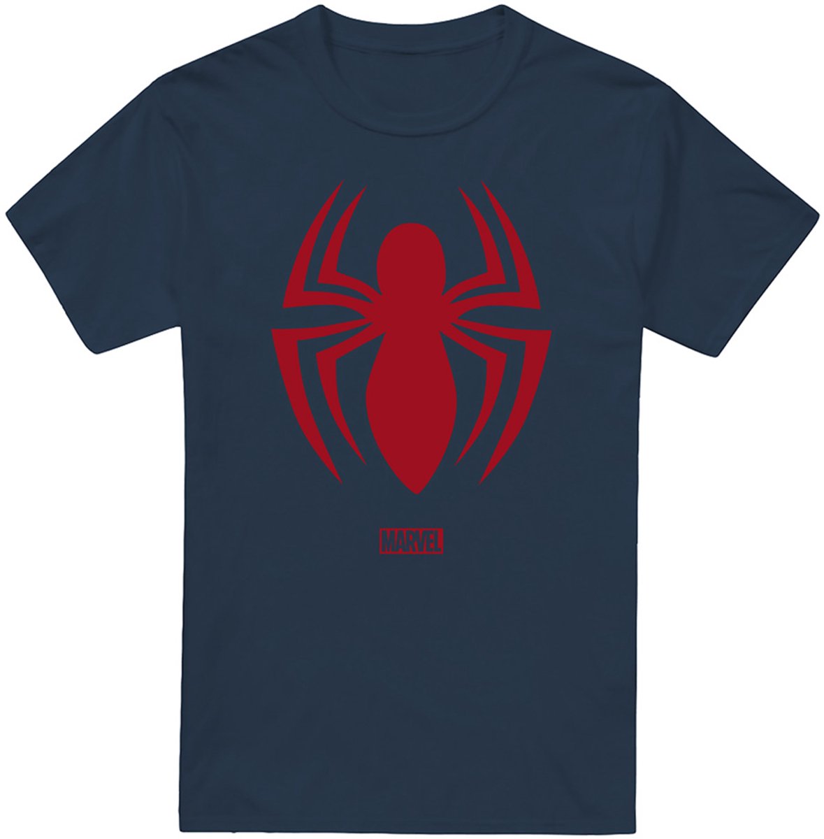Marvel Spiderman Logo Heren T-Shirt - Marineblauw - L