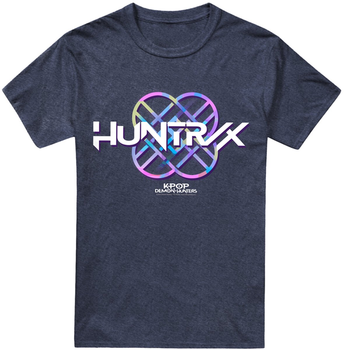 Kpop Demon Hunters Huntrix Huntrx Pastel Logo Heren T-Shirt - Marineblauw - M