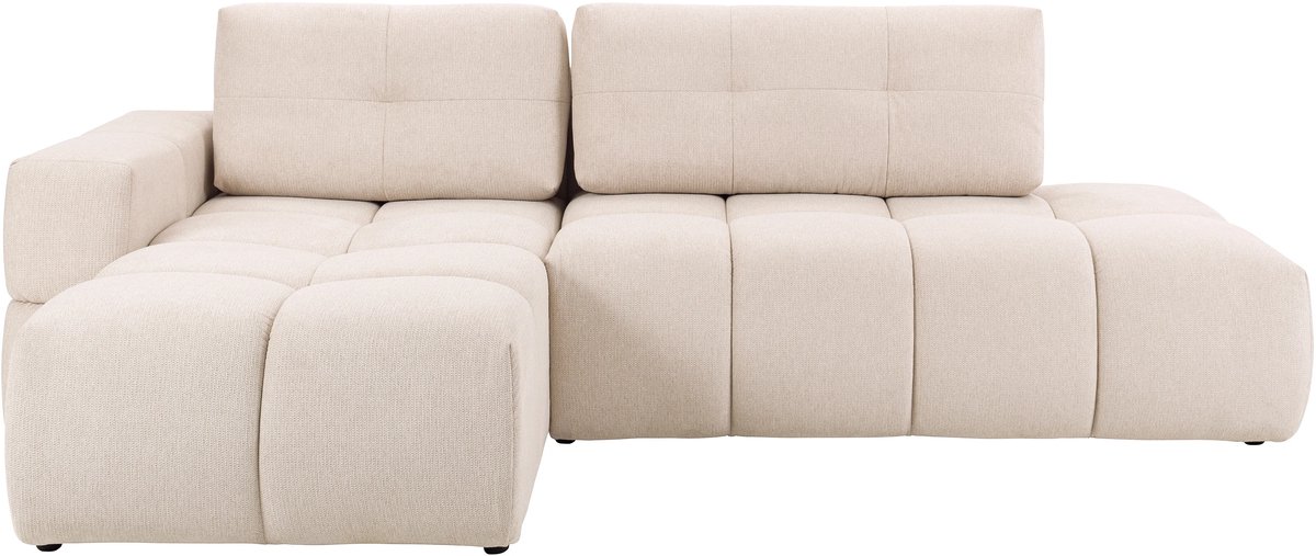 Hoekbank met Slaapfunctie 294x182 cm Beige – 5-Persoons Hoekslaapbank met Opbergruimte, Waterafstotende Stoffen Bekleding, Uittrekbaar Logeerbed 135x235 cm – Luxe Design Sofa TRIMALDI – Abkantoor