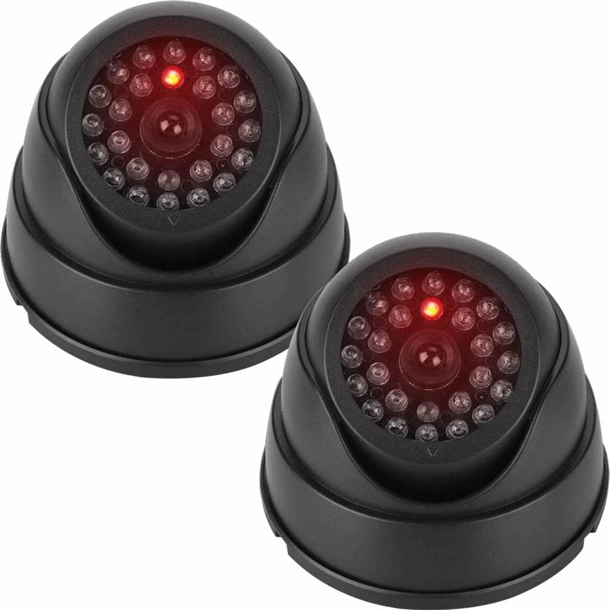 Dummy CCTV Camera Twin Pack met LED Licht - Waterdicht en Realistisch Voor Binnen en Buiten