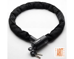 Cycloni - Kettingslot - Art 2 Fietsslot - Slijtvaste Soft sleeve - kras- en scheurbestendig - Slot met ART Keurmerk - Geschikt voor Elektrische Fiets en Fatbike - 90 cm