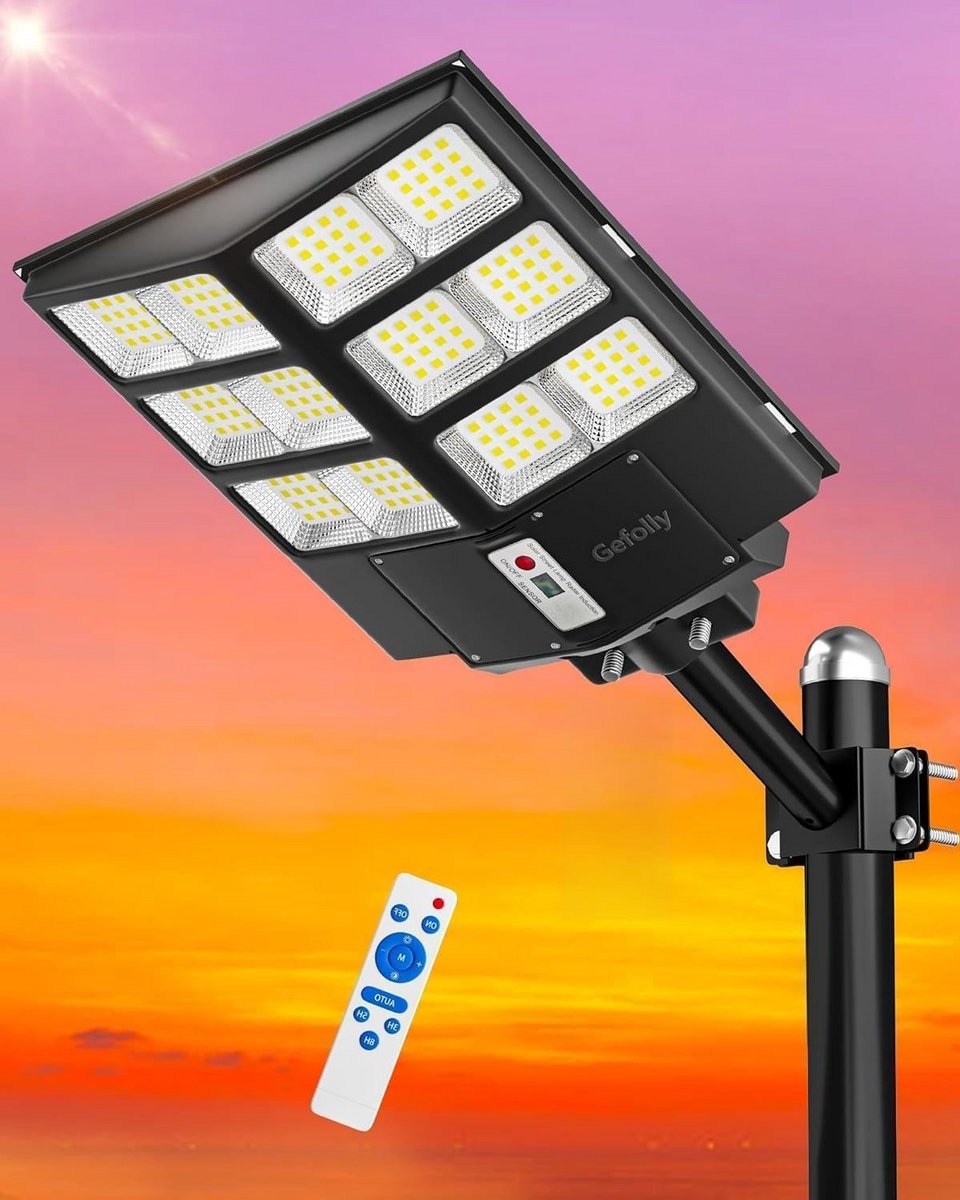 Zonnelamp voor Buiten met Afstandsbediening - 20.000 Lumen, Waterdicht en IP67