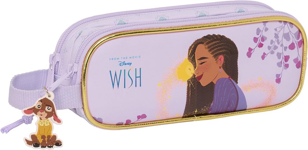 Safta WISH pennenetui voor kinderen, ideaal voor schoolkinderen, comfortabel en veelzijdig, kwaliteit en duurzaamheid, 21 x 6 x 8 cm, paars, Lila, Standaard, Casual