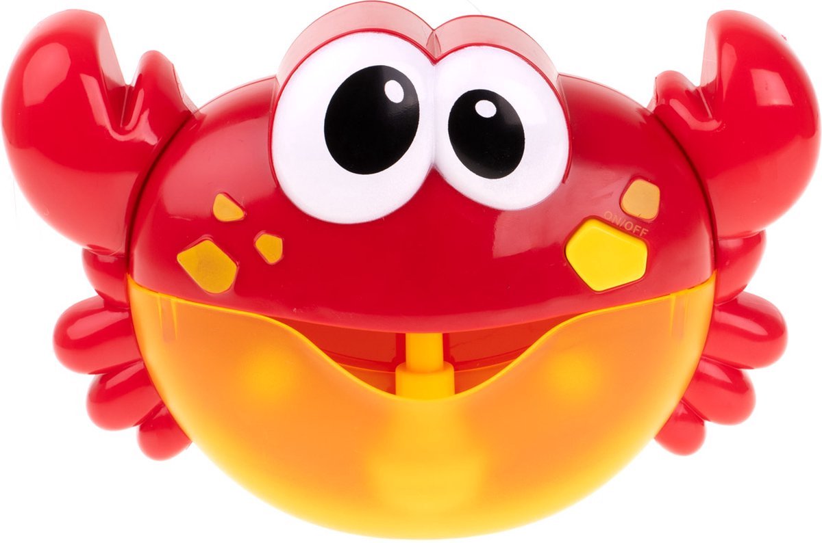 Trendmix Bubble Crab Bad Speelgoed – Muzikale Zeepbellen Krab met 12 Liedjes – Baby en Peuter Bad Speeltje met Bubbels – Rood/Geel