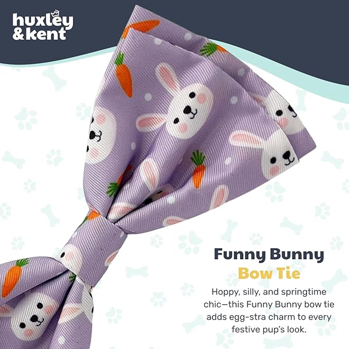 Funny Bunny – Paas vlinderdas voor hond en kat – Verstelbaar honden strikje – maat S