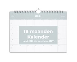 Huurdies maandkalender - 2026 & 2027 - A4+ - Enkelzijdig met kartonnen achterkant