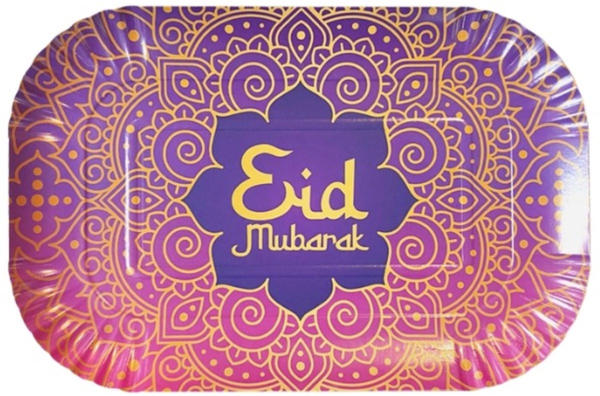 Papieren Serveerschalen Eid Mubarak - 2 stuks