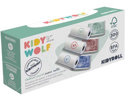 KIDYWOLF KIDYROLL Gekleurd Thermisch Papier voor KIDYPRINT / K-PRINT– 5 Rollen, 300 Afdrukken, Navulling voor Kinder Instant Camera