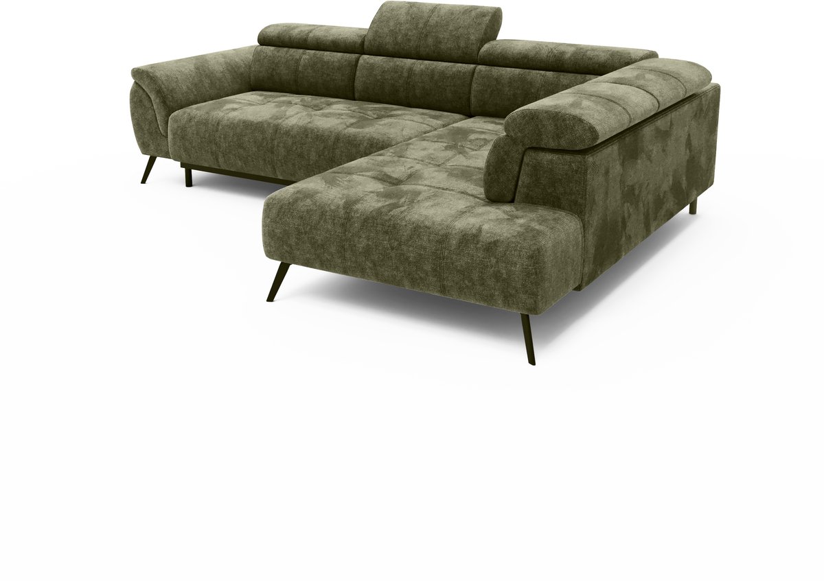 MASSIVMOEBEL24.DE hoekbank SOFAS groen 284 x 79 x 208 cm