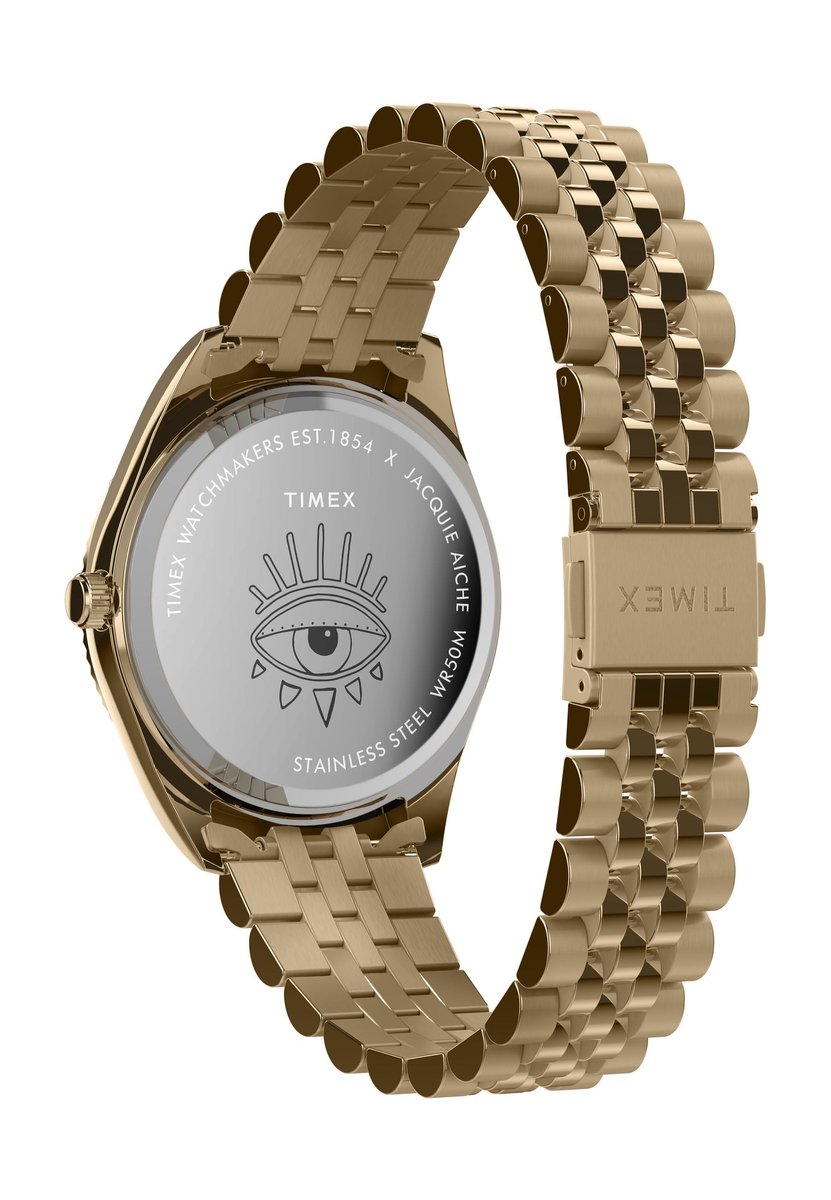 Timex Timex X Jacquie Aiche Quartz Analoog Horloge Gouden Toon Case: 100% Stainless Steel | Armband: 100% Stainless Steel 36 mm TW2Y11200YH