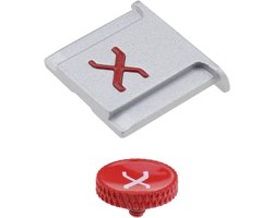 Allecto- Camera Hot Shoe Cover Cap Protector & Sluiterknop Compatibel met Spiegelreflexcamera - Accessoire - Zwart - Bescherming - Fujifilm compatibel - XPro3 XPro2 XT4 XT3 XT2 XT1 X-T30 X-T20 X-T10 XE3 XE2S X100V X100F X100T X100 Zwart.