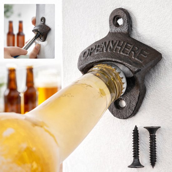Set van 12 doe-het-zelf flesopeners, onbewerkte bieropener