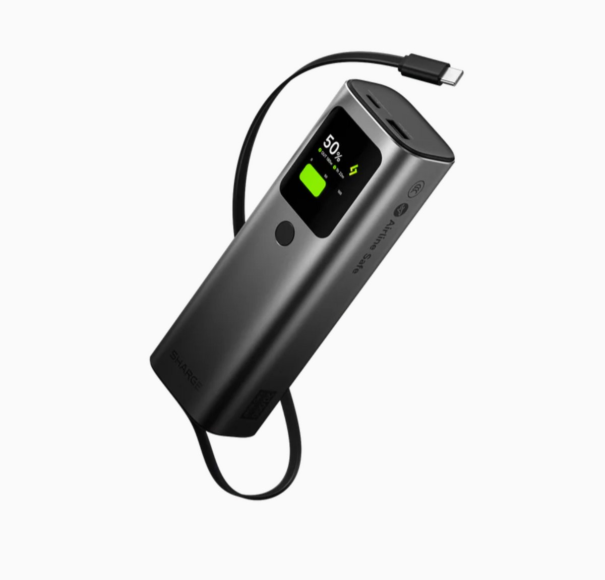 SHARGE Retractable 165 Powerbank - 20000mAh - 165W max output