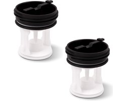 longziming -2-delige Pluisfilter voor Wasmachine – Universeel Vervangfilter – Geschikt voor de Meeste Wasmachines – wit