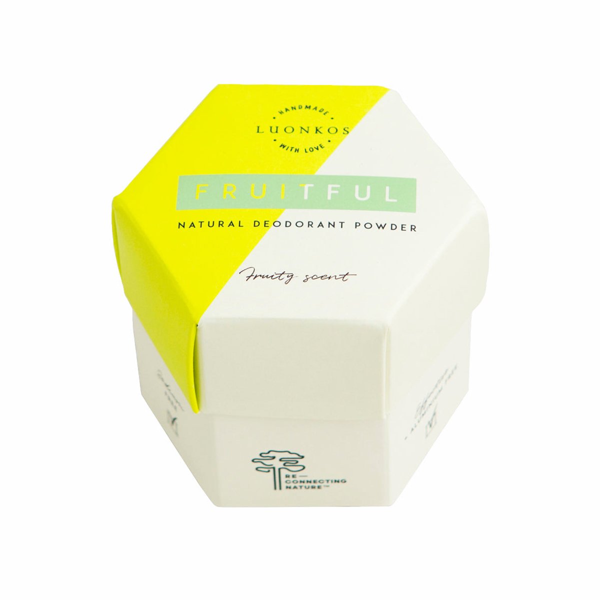 Natuurlijke Poederdeodorant Fruitige Geur – Aluminiumvrij Luonkos Fruitful