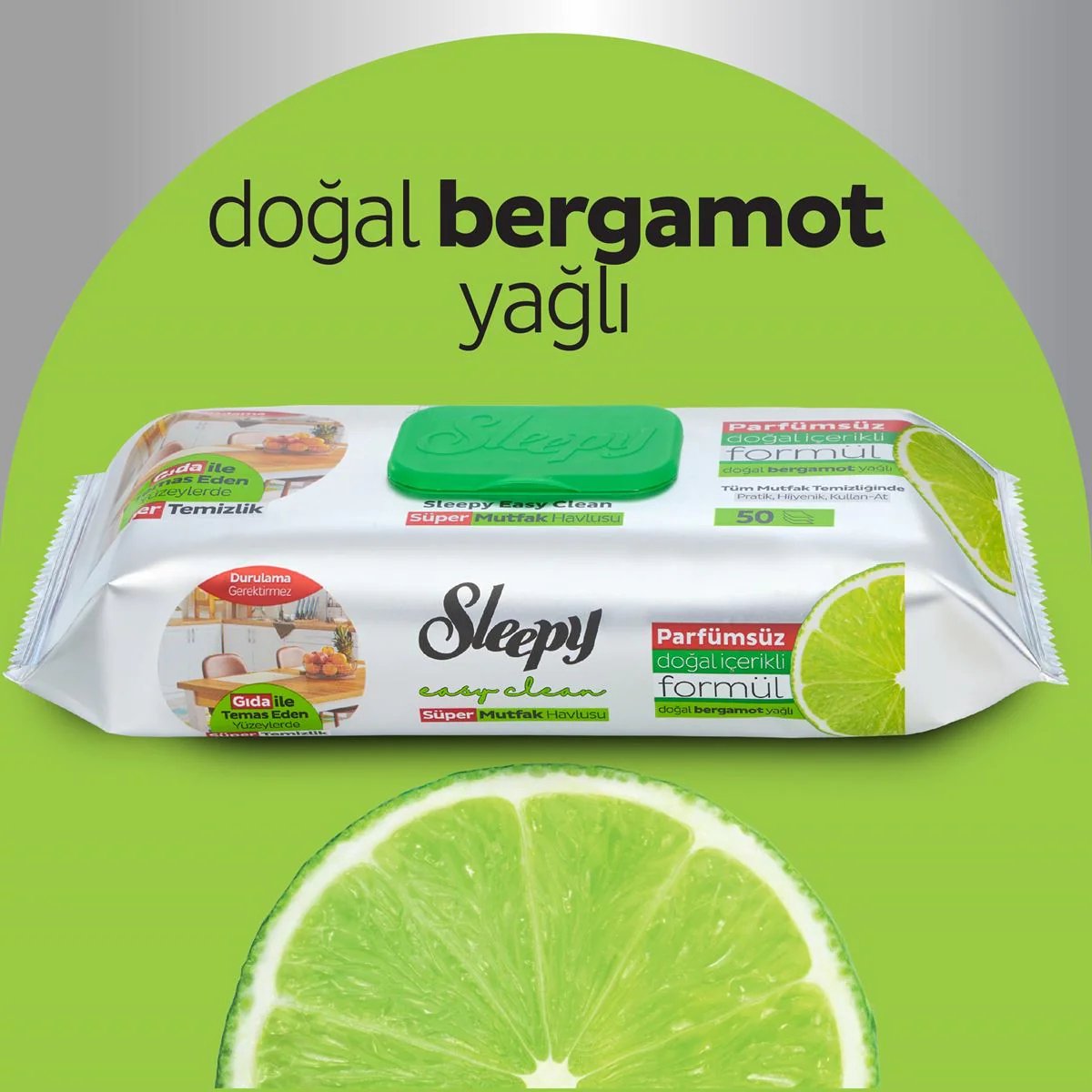 Sleepy Easy Clean Keukenreinigingsdoekjes met Bergamotolie – 50 Doekjes