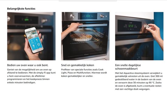Multifunctionele Oven Candy FCP825XL 70 L A+ Zwart van Merkloos — afbeelding 5