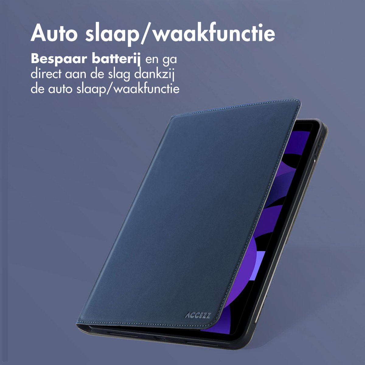 Accezz Tablet Hoes - Geschikt voor Apple iPad 11 2025 A16 / iPad 10e generatie (2022) 10.9 inch - Classic Tablet Case - Donkerblauw — afbeelding 6