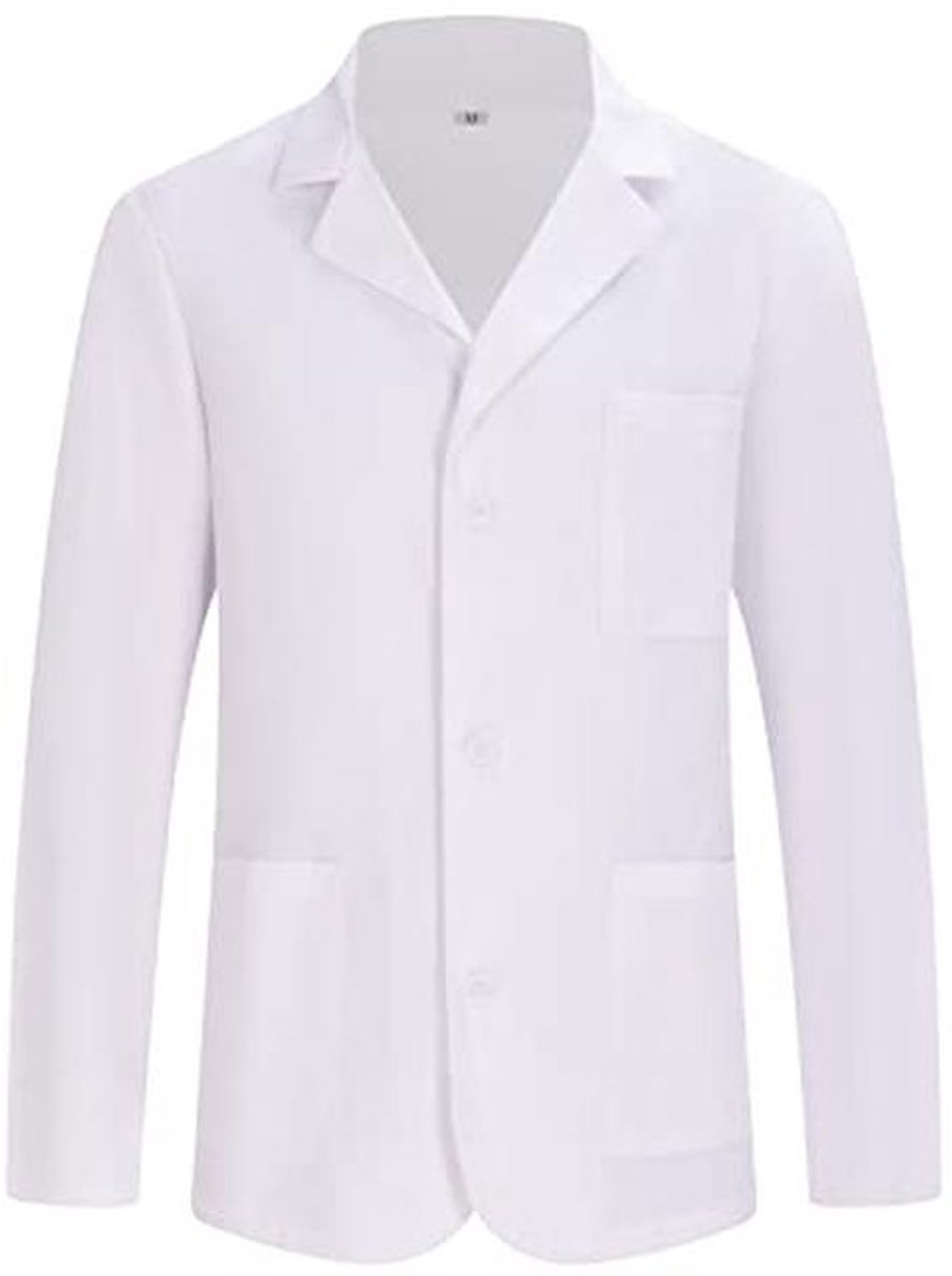 Laboratoriumjas Unisex voor Volwassenen - Knoopsluiting en Zijzakken