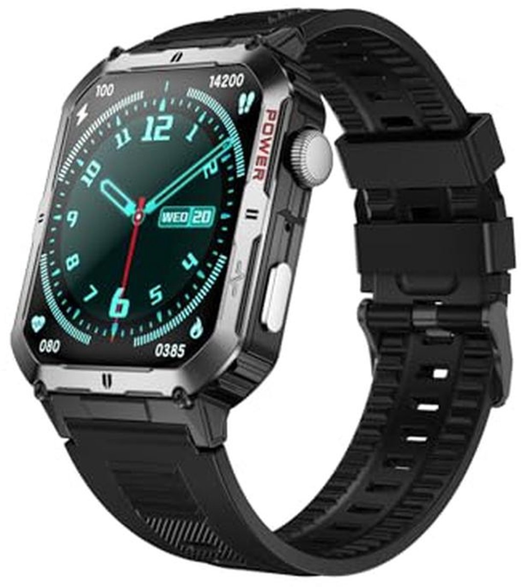 Slimme Horloge met 2,06 Inch AMOLED-Display, Draadloze Oproepen, Slaapmonitor en Fitnessfuncties