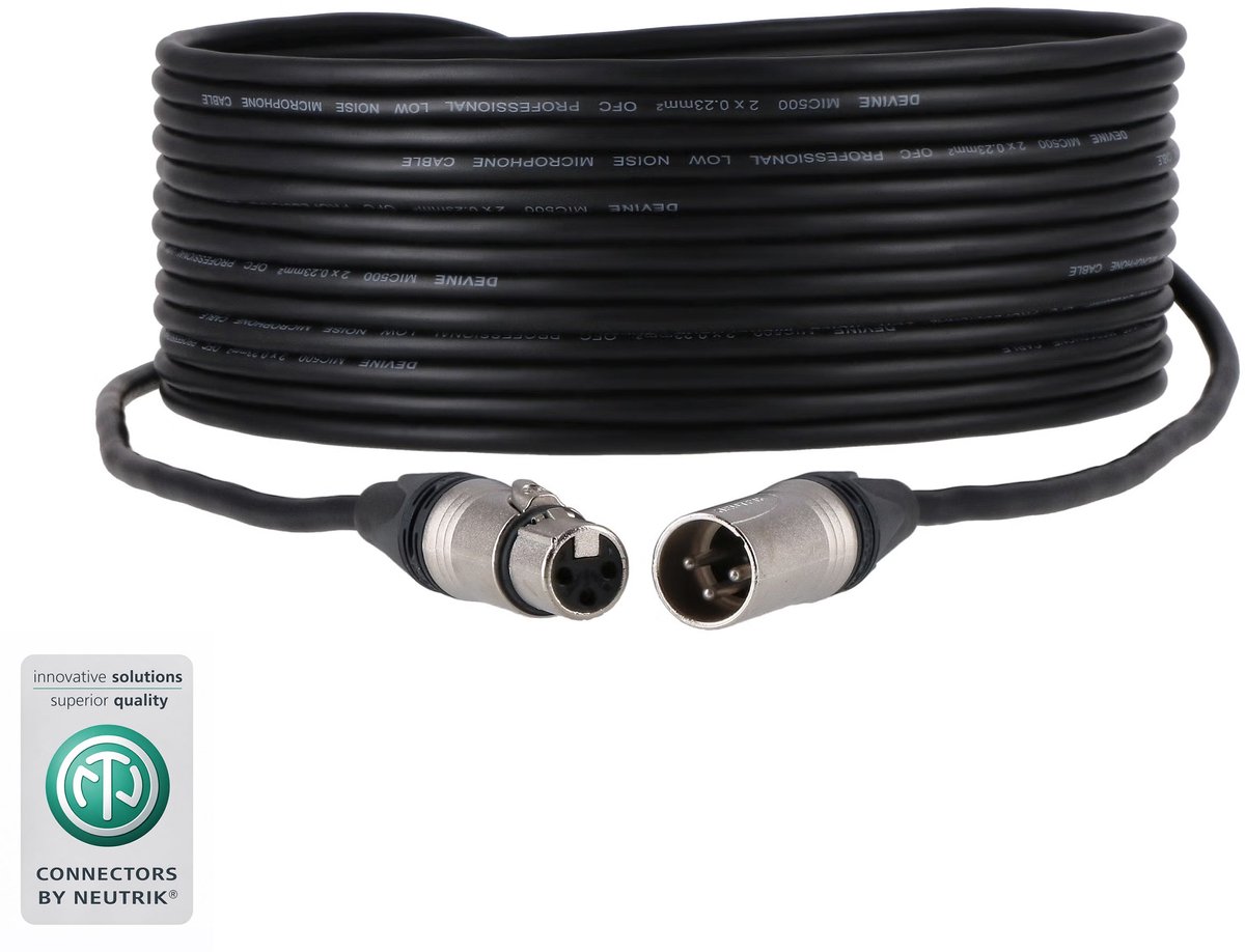 Devine MIC500N/10 XLR microfoon- en signaalkabel 10 meter (100x)
