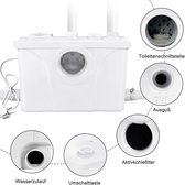 700W Opvoerinstallatie Voor Vuil Water En Fecaliën Met Koolstoffilter En Roestvrijstalen Messen Vuilwaterpomp 180 l/min Ingebouwd Actief Koolstoffilter Kleine Opvoerinstallatie Voor Toilet, Douche, Keuken En Vaatwasser NAIZY
