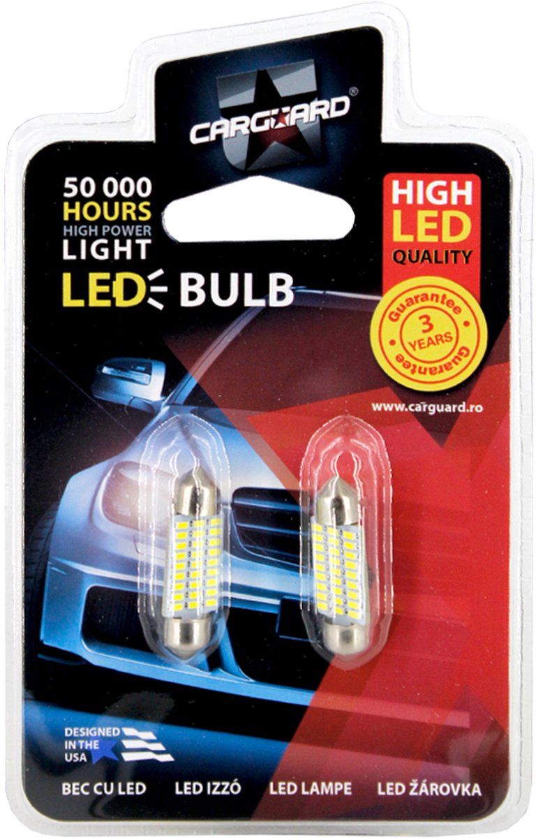 2x LED Autolamp Sofit 10x35mm - 189 Lumen 6000K - 27x SMD 1,5W 12V Canbus - Lange Levensduur - Helder Wit Licht [50885]