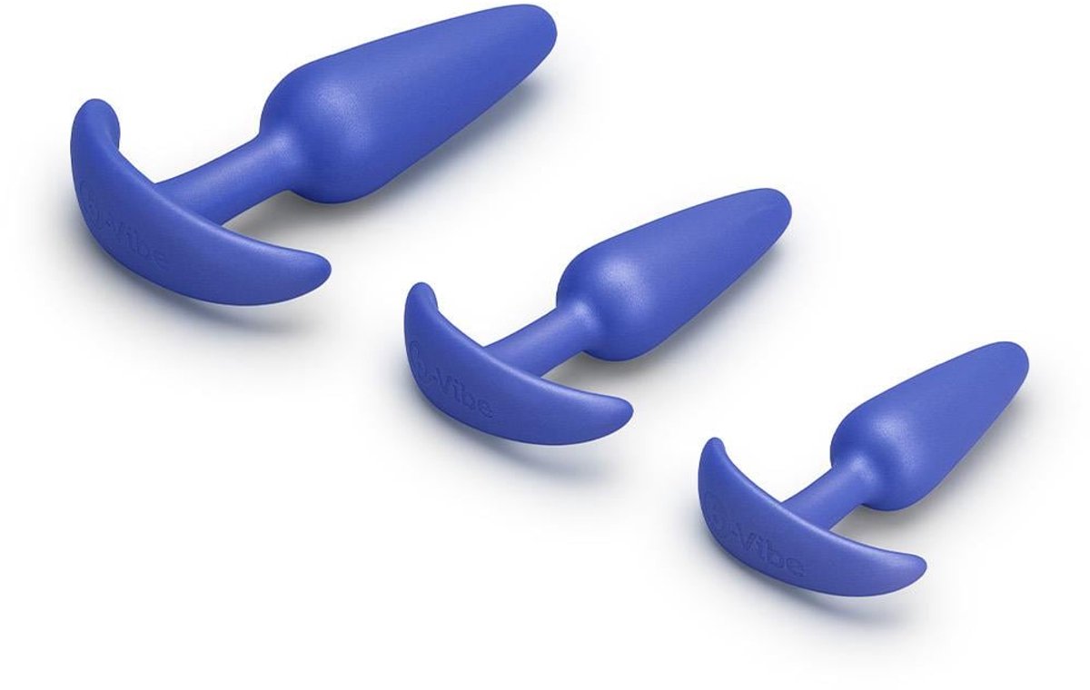 b-Vibe Butties anale training voor beginners - Lichaamsveilige siliconen buttplugset klein, medium, groot