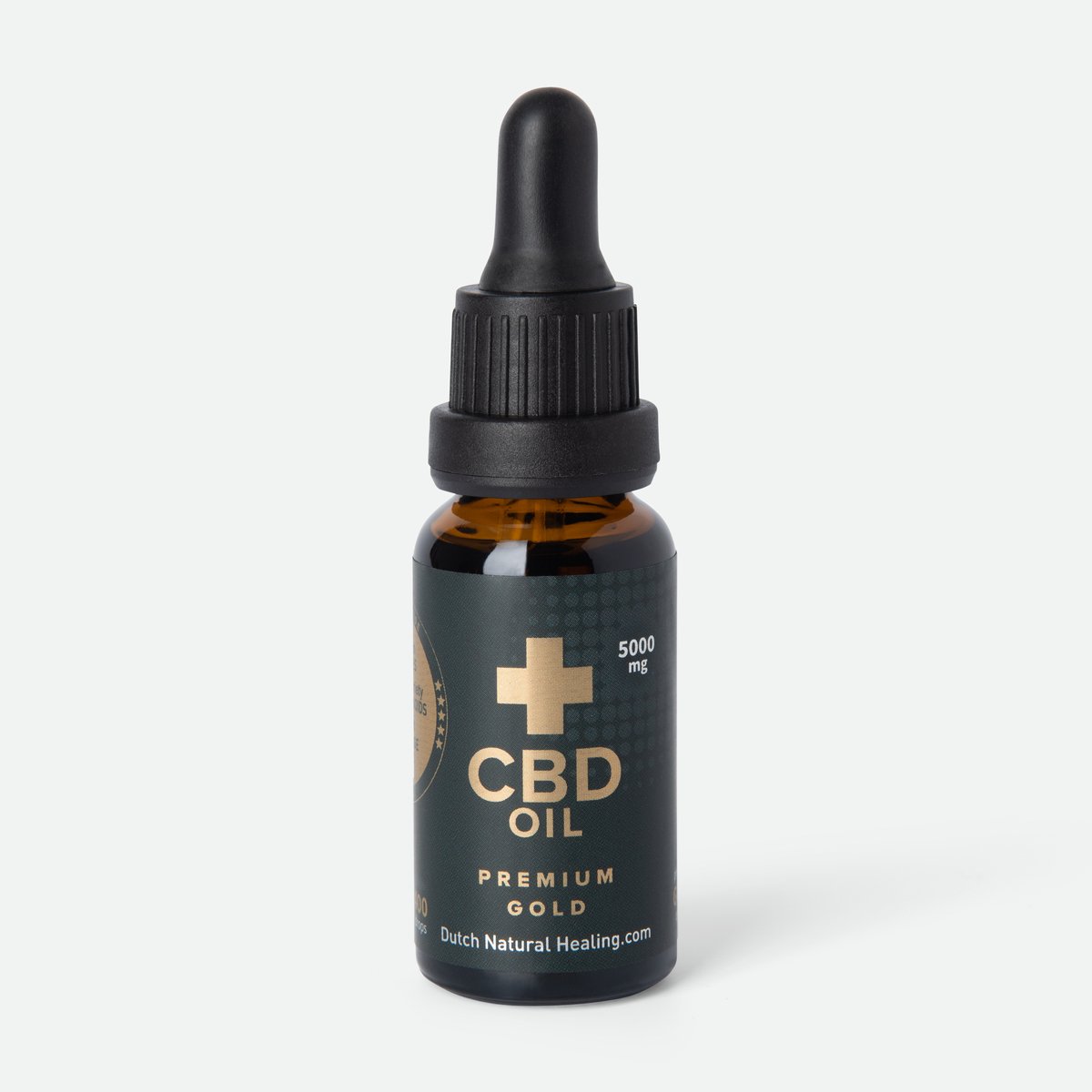 Dutch Natural Healing - CBD olie 25% 20ML Premium Gold edition - Full Spectrum - Rijkste in Terpenen - Grootste Variatie Cannabinoïden - Beste Entourage Effect